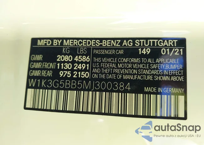 W1K3G5BB5MJ300384: 37792225