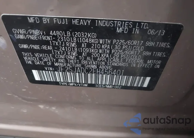 JF2SJADC2EH456401: 37825933