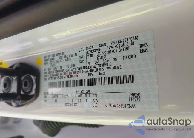 1FTFW1RG7NFB26309: 37842264