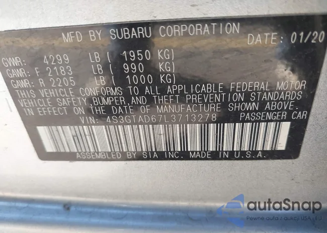 4S3GTAD67L3713278: 37856612