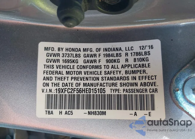19XFC2F56HE015105: 37861716