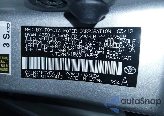 JTDZN3EU5C3118893: 37872510