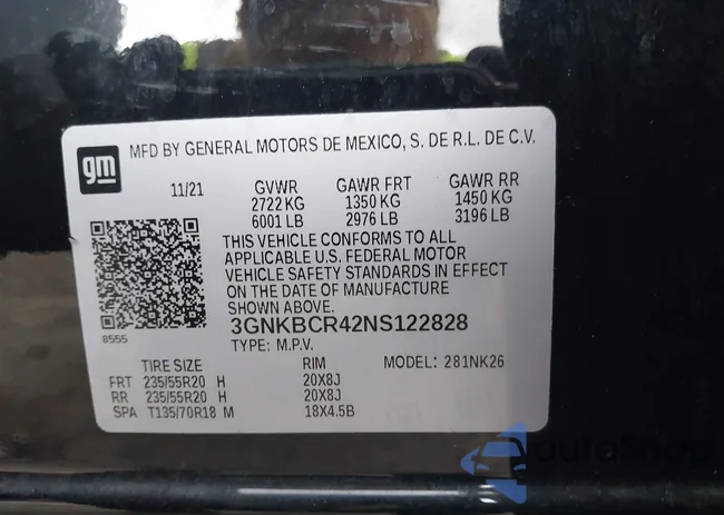 3GNKBCR42NS122828: 37877563