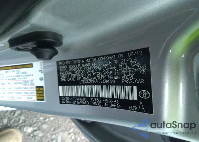 JTDKN3DP6C3028598: 37884167