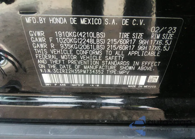 3CZRZ2H35PM734352: 37898862