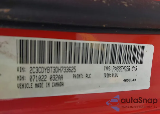 2C3CDYBT3DH733625: 37903448