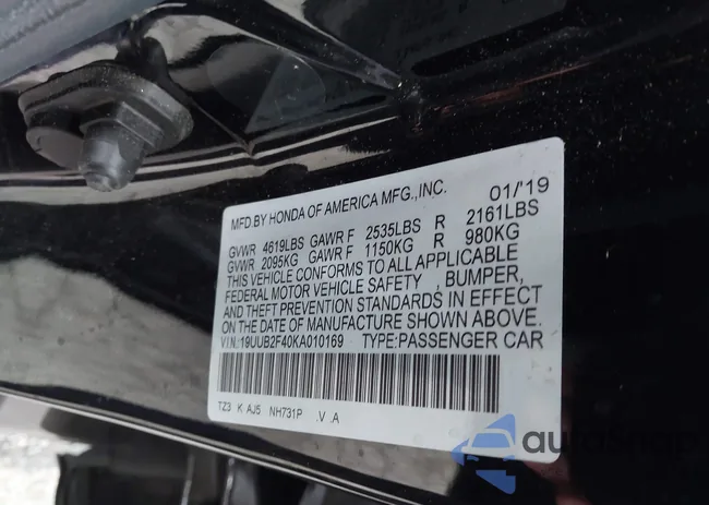 19UUB2F40KA010169: 37907918