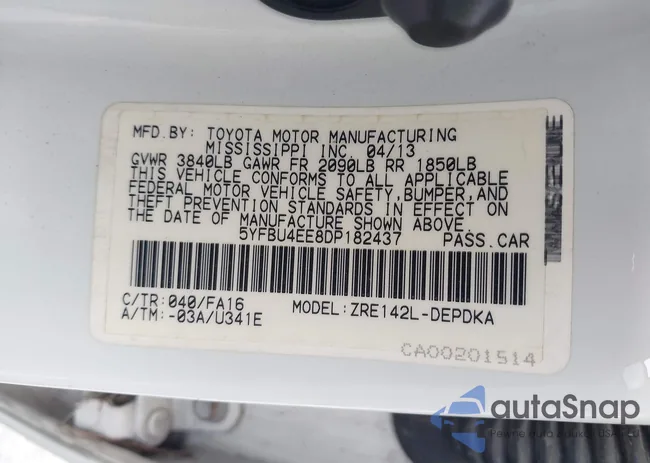 5YFBU4EE8DP182437: 37911271