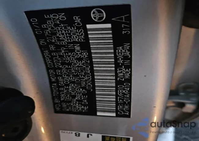 JTDKN3DU4A0121981: 38922977