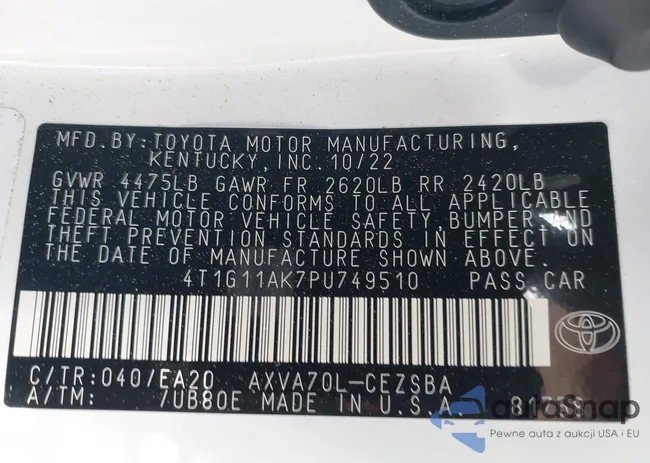 4T1G11AK7PU749510: 38924018