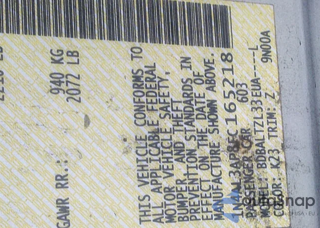 1N4AL3AP8FC165218: 38926138