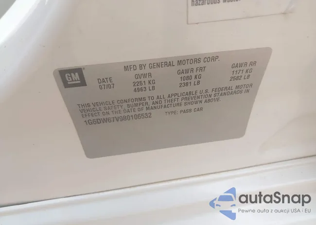 1G6DW67V980106532: 38936446