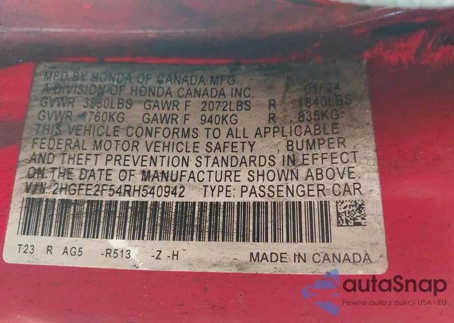 2HGFE2F54RH540942: 38936657