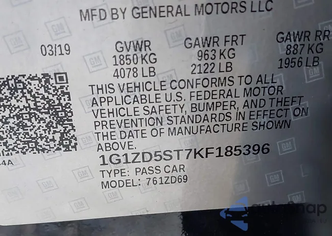 1G1ZD5ST7KF185396: 38957097