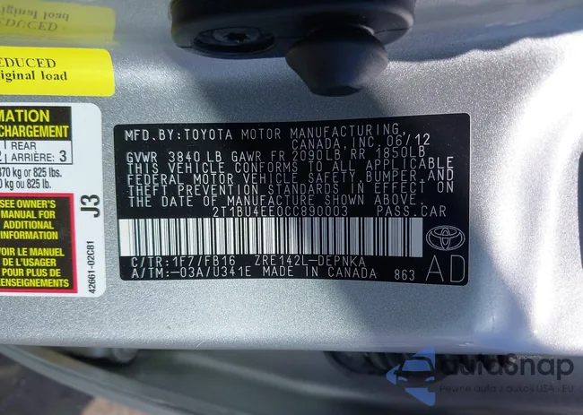 2T1BU4EE0CC890003: 38959699