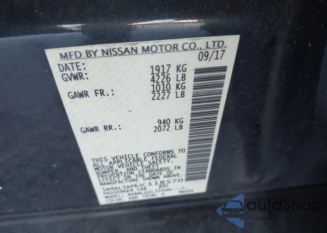 1N4AL3AP6JC118570: 38961180