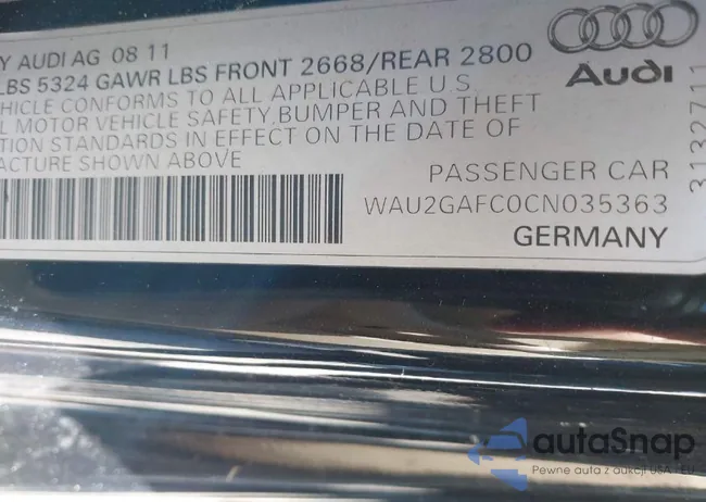 WAU2GAFC0CN035363: 38960565