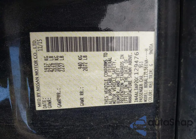 1N4AL3AP2GC129476: 38960740