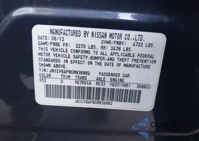 JN1CV6AP8CM936882: 38961592