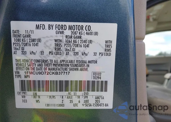 1FMCU9D72CKB37717: 38964247