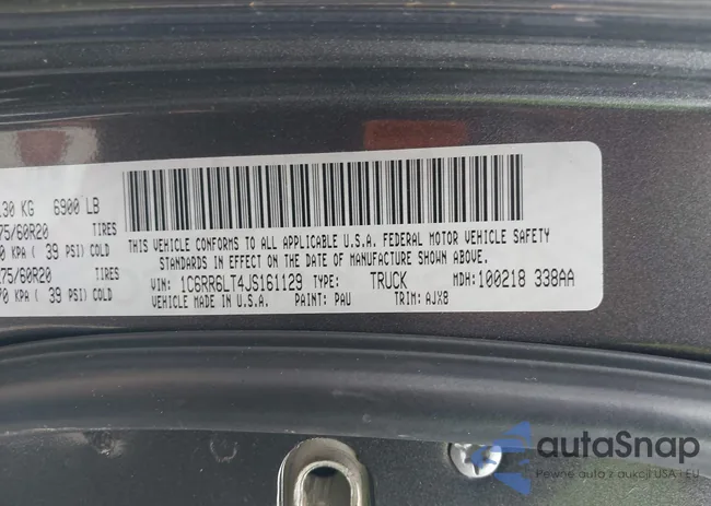 1C6RR6LT4JS161129: 38978820