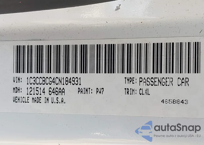 1C3CCBCG4CN184931: 38996891