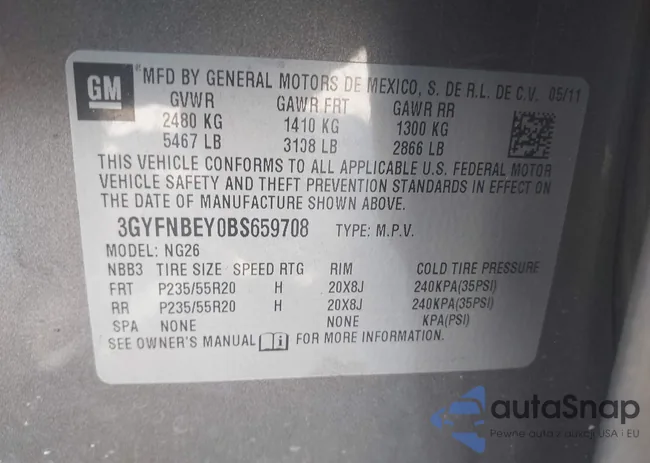 3GYFNBEY0BS659708: 39004347