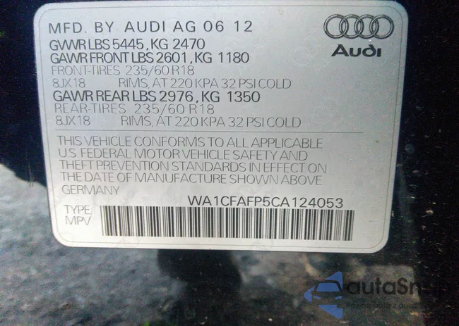 WA1CFAFP5CA124053: 39025998