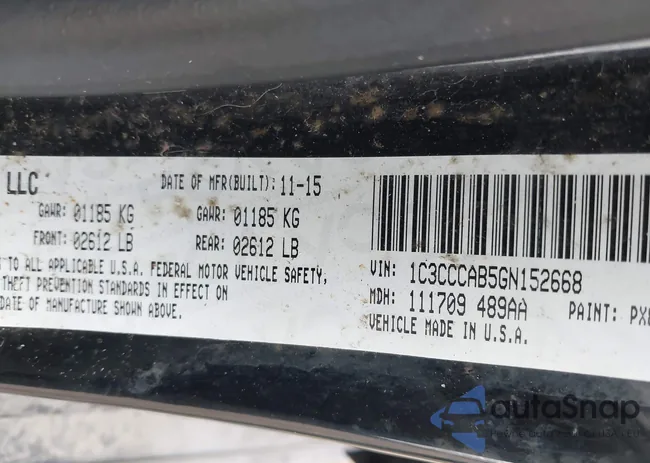 1C3CCCAB5GN152668: 39036095