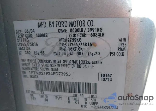 1FTNX21P34ED73955: 39039247