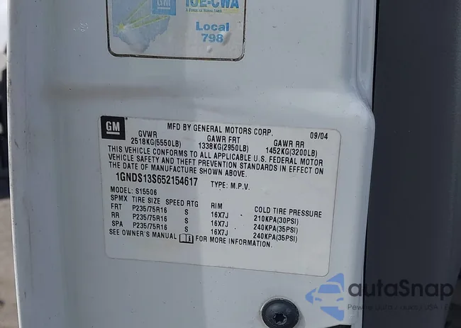 1GNDS13S652154617: 39040562