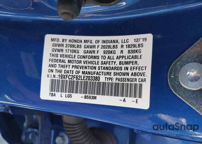 19XFC2F62LE203380: 39049143