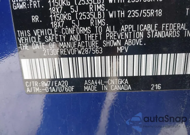 2T3DFREV0FW287563: 39088526