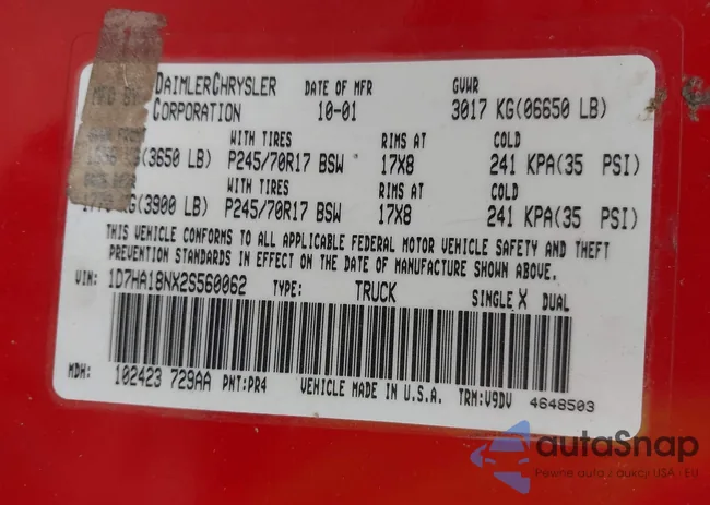 1D7HA18NX2S560062: 39097612