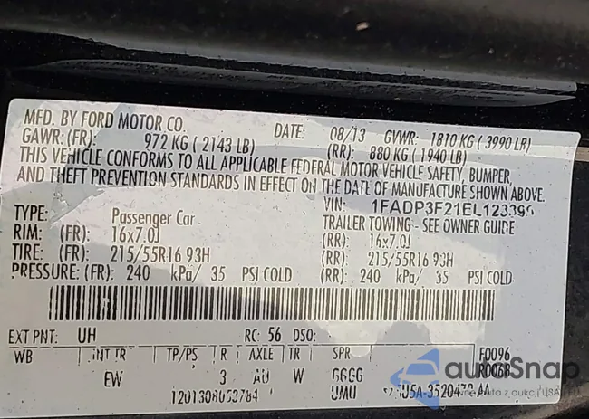 1FADP3F21EL123390: 39104169