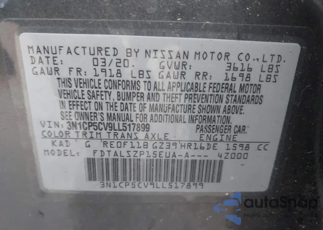 3N1CP5CV9LL517899: 39122740