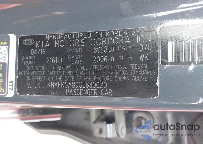 KNAFK5A89G5630020: 39132095