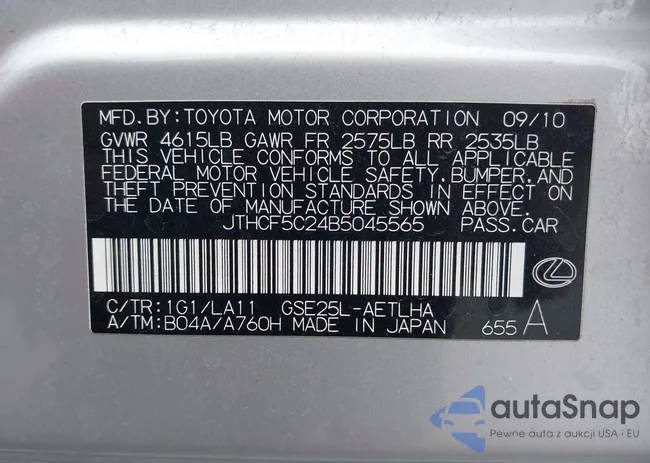 JTHCF5C24B5045565: 39134043