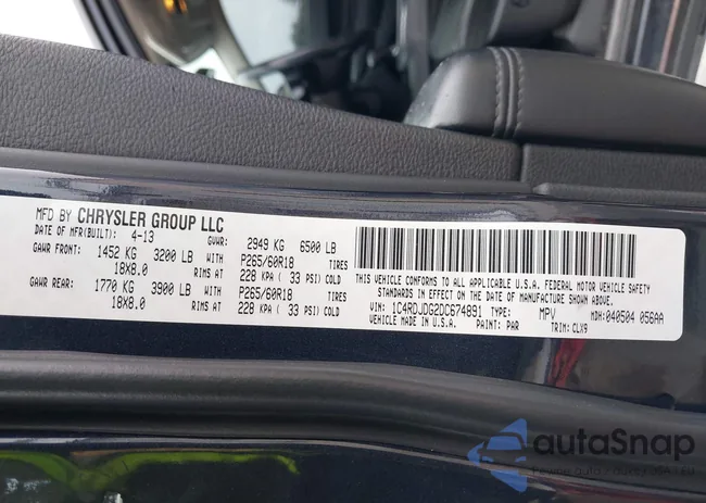 1C4RDJDG2DC674891: 39138138