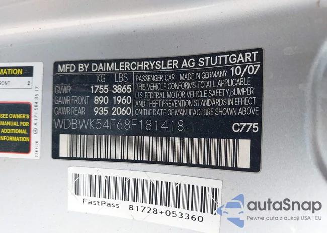 WDBWK54F68F181418: 39143576