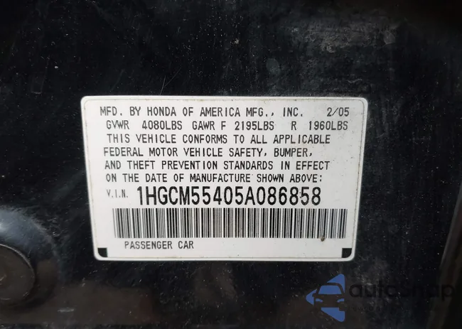 1HGCM55405A086858: 39150552