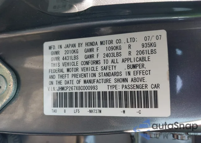 JHMCP267X8C000993: 39150942