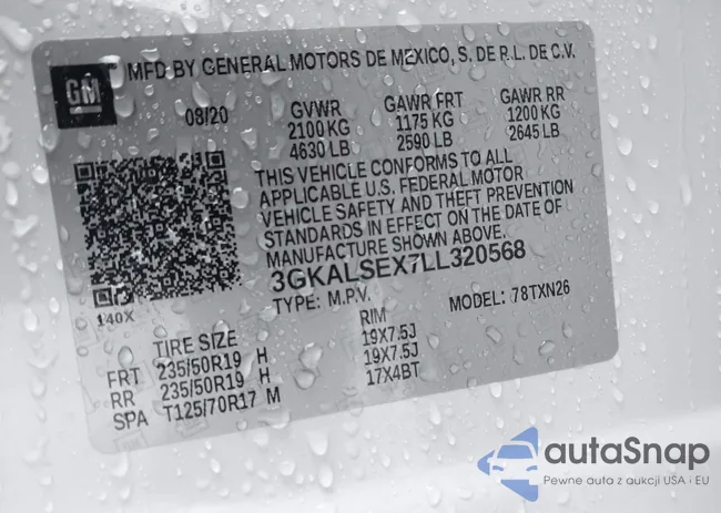 3GKALSEX7LL320568: 39172029