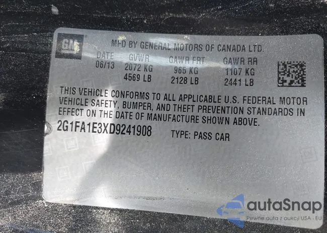 2G1FA1E3XD9241908: 39181847