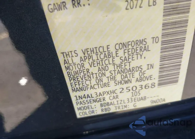 1N4AL3APXHC250368: 39184528