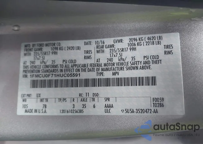 1FMCU0F71HUC05591: 39187975