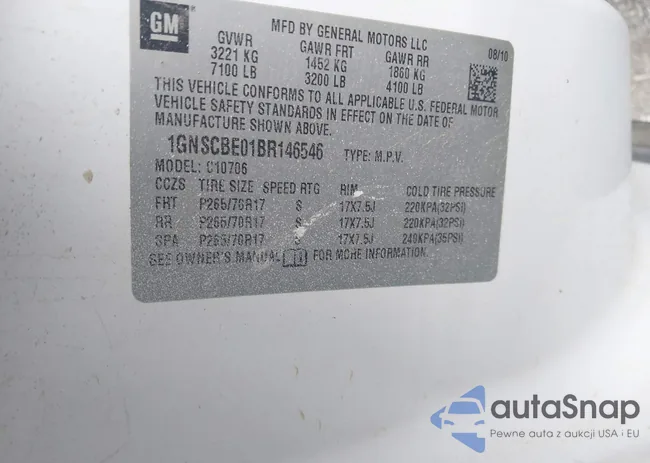 1GNSCBE01BR146546: 39196597