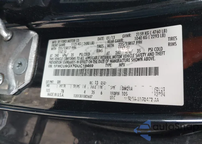 1FMCU9GX7DUC18469: 39196127