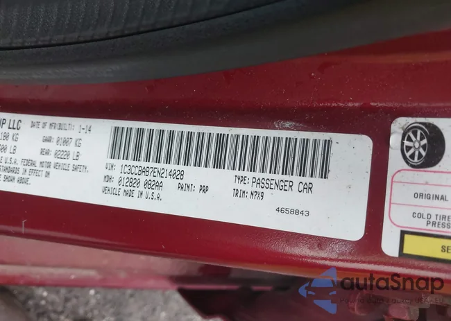 1C3CCBAB7EN214028: 39200292