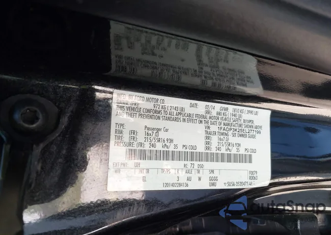 1FADP3K25EL277199: 39201766